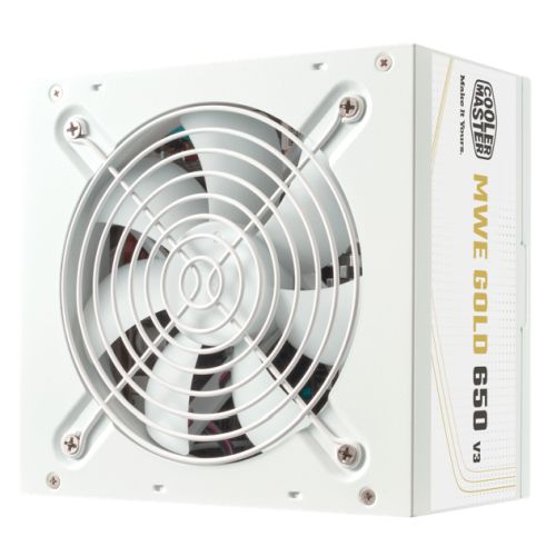Cooler Master 650W MWE Gold V3 ATX 3.1 PSU, Fully Wired, HDB Bearing Fan, 80+ Gold, White Cooler Master 650W MWE Gold V3 ATX 3.1 PSU, Fully Wired, HDB Bearing Fan, 80+ Gold, White